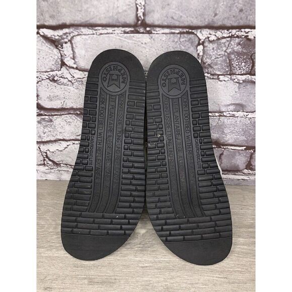 Mephisto Air Relax White Patent Leather Floral Cork Wedge Sandals Women Sz 38EU - Picture 9 of 16